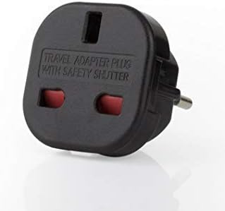 Travel Adaptor White UK to EU Europe European Convert Power UK plug 3 pin to European Plug 2 Pin