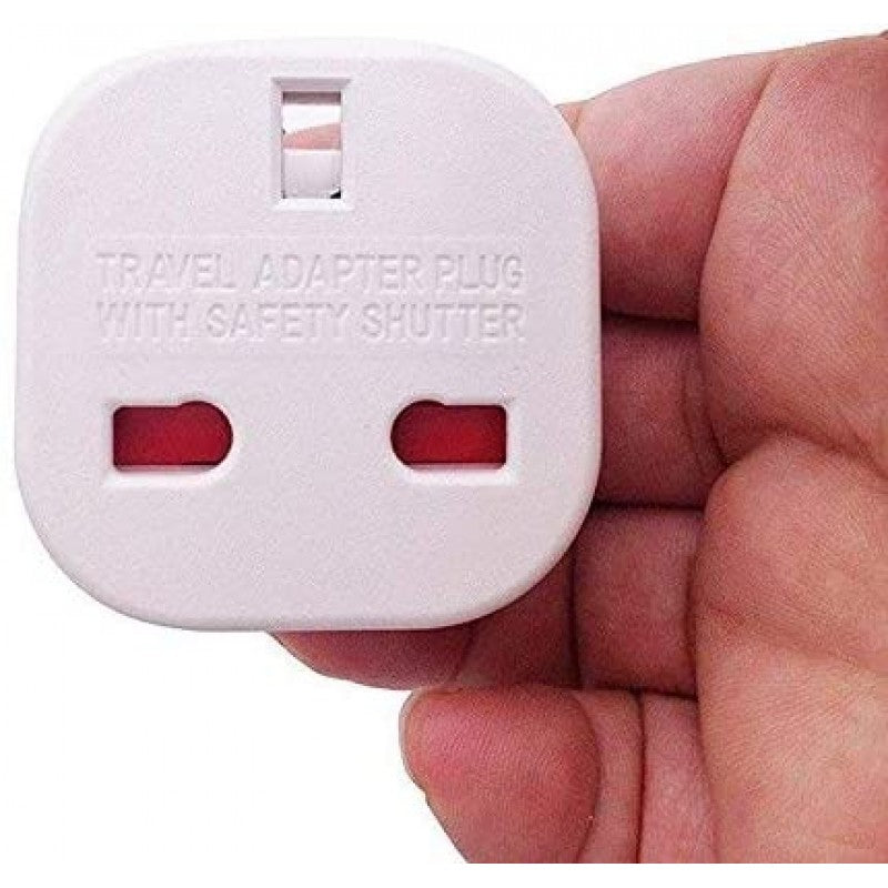 Travel Adaptor White UK to EU Europe European Convert Power UK plug 3 pin to European Plug 2 Pin