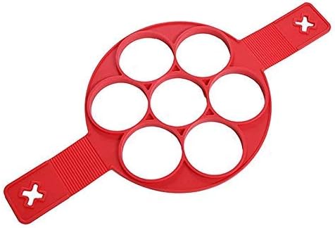 ancake Mould Non Stick Silicone Breakfast Maker Egg Ring Omelette Flip Tool