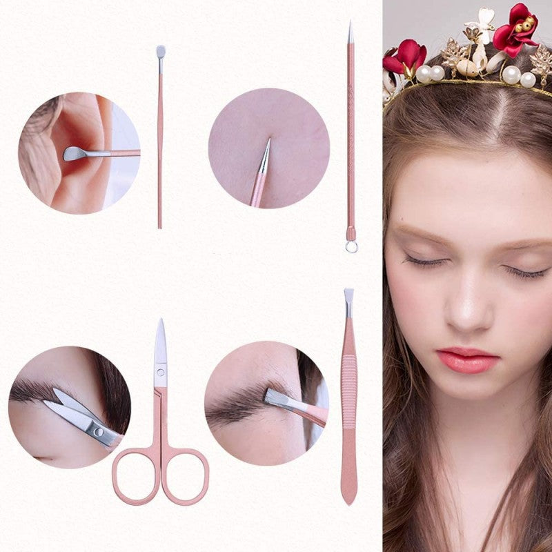 Manicure Pedicure Care Set 12pcs PINK