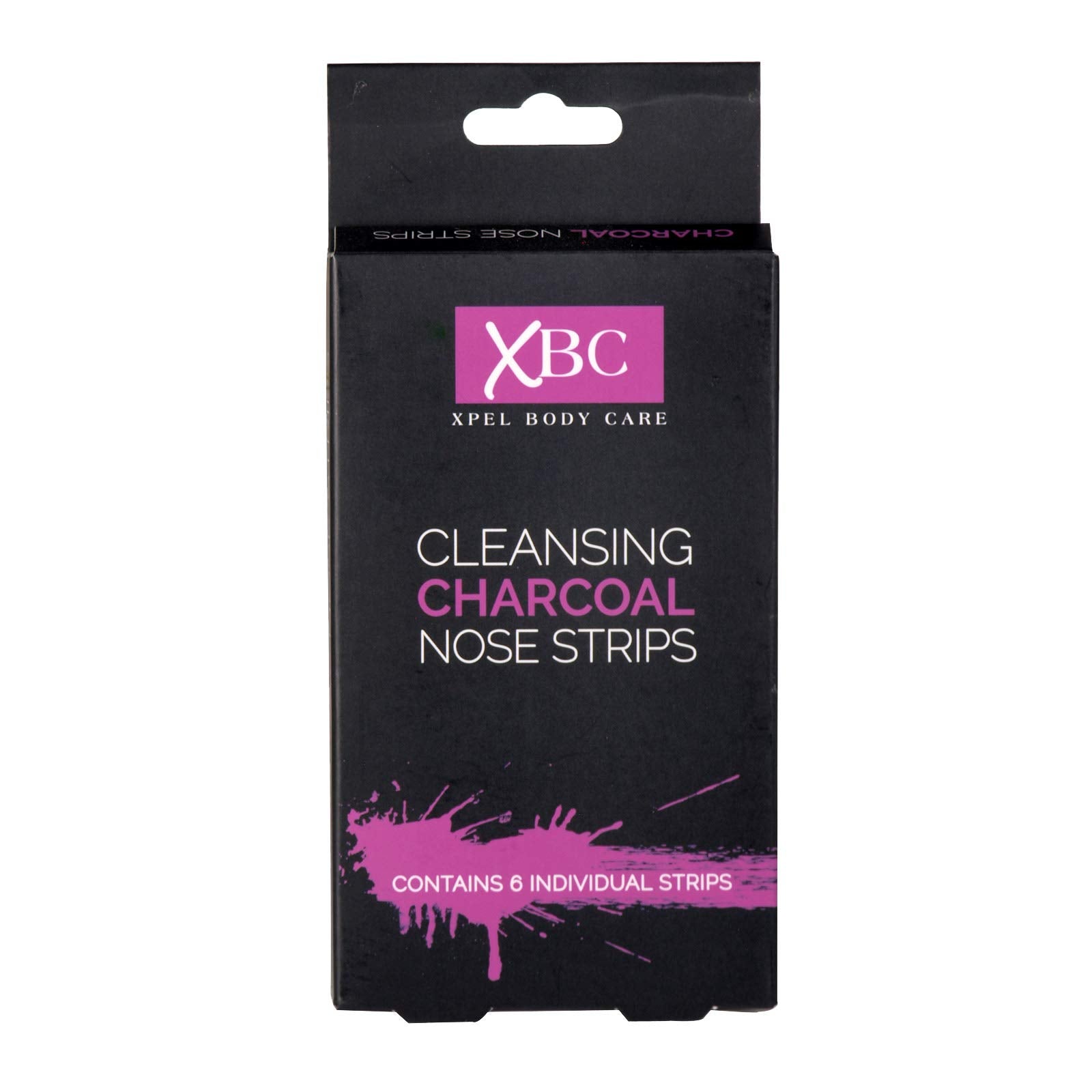 XPEL BODY CARE Cleansing Charcoal Pore Nose Strips for Blackhead Removal, Pack of 6
