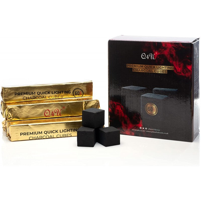 Quick light Charcoal Coal Premium Quick light Charcoal Coal (25mm Cubes) 60 Cubes