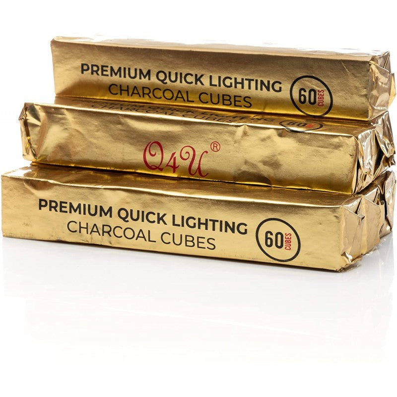 Quick light Charcoal Coal Premium Quick light Charcoal Coal (25mm Cubes) 50 Cubes