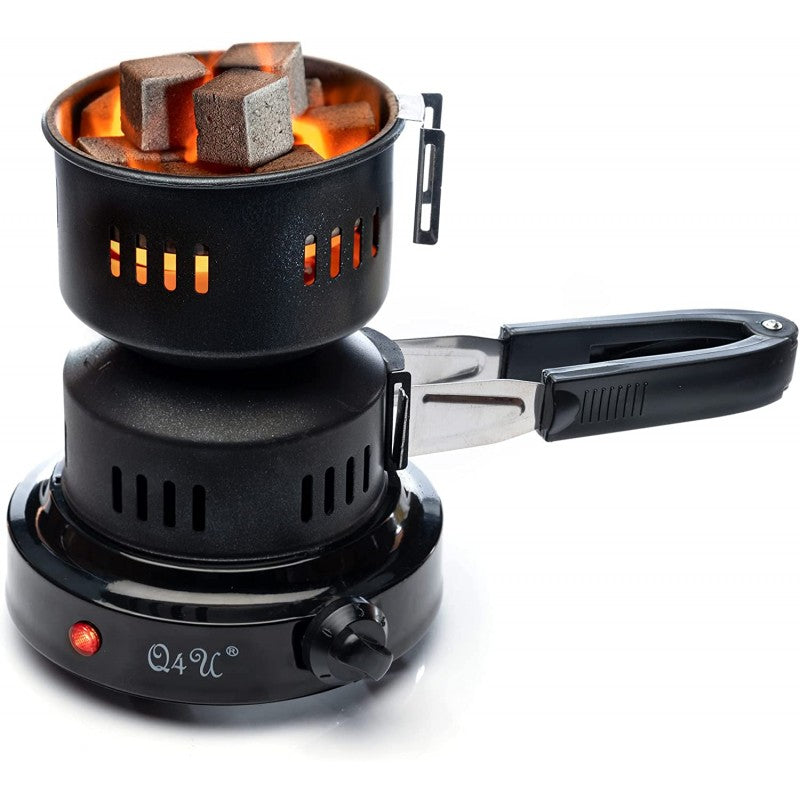 Charcoal Burner Black 650W Hot Plate UK PLUG
