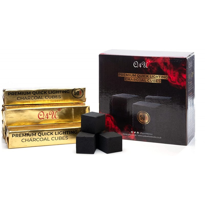 Quick light Charcoal Coal Premium Quick light Charcoal Coal (25mm Cubes) 50 Cubes