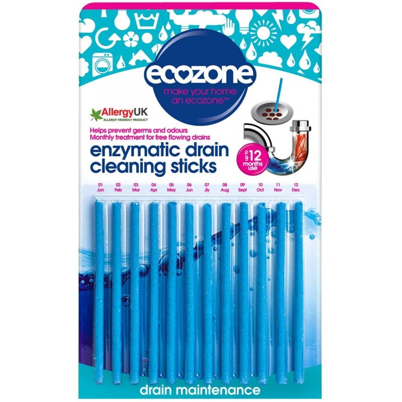 Ecozone Enzymatic Drain Sticks, 12 each