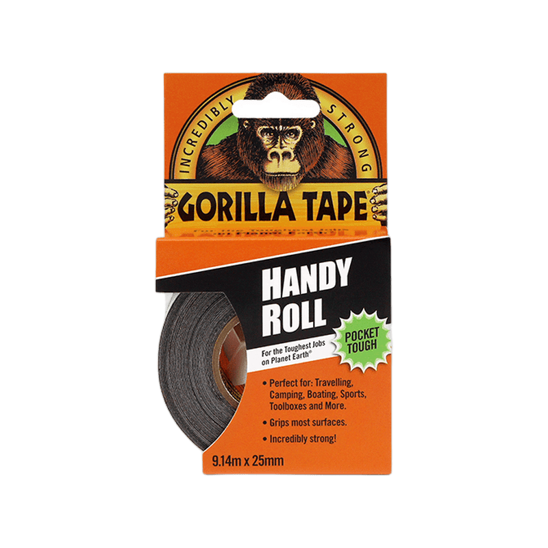 Gorilla Tape Handy Roll Black 25mm x 9m