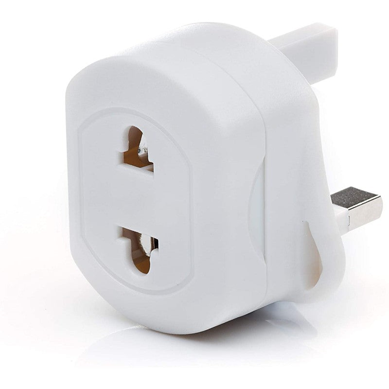 EU 2 Pin To UK 3 Pin Fused Adaptor Plug for Shaver/Toothbrush