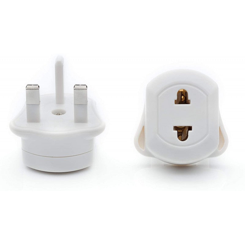 EU 2 Pin To UK 3 Pin Fused Adaptor Plug for Shaver/Toothbrush