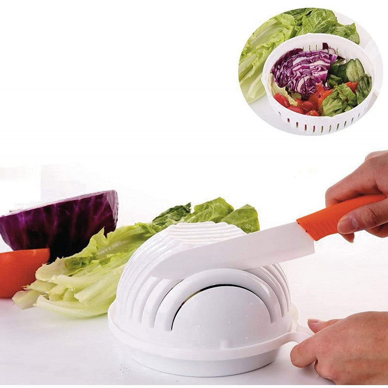 Salad Cutter Bowl Easy Make Salad Fresh Tool Slicer Fruit Salad Chopper Vegetable Fruit Cutter Bowl